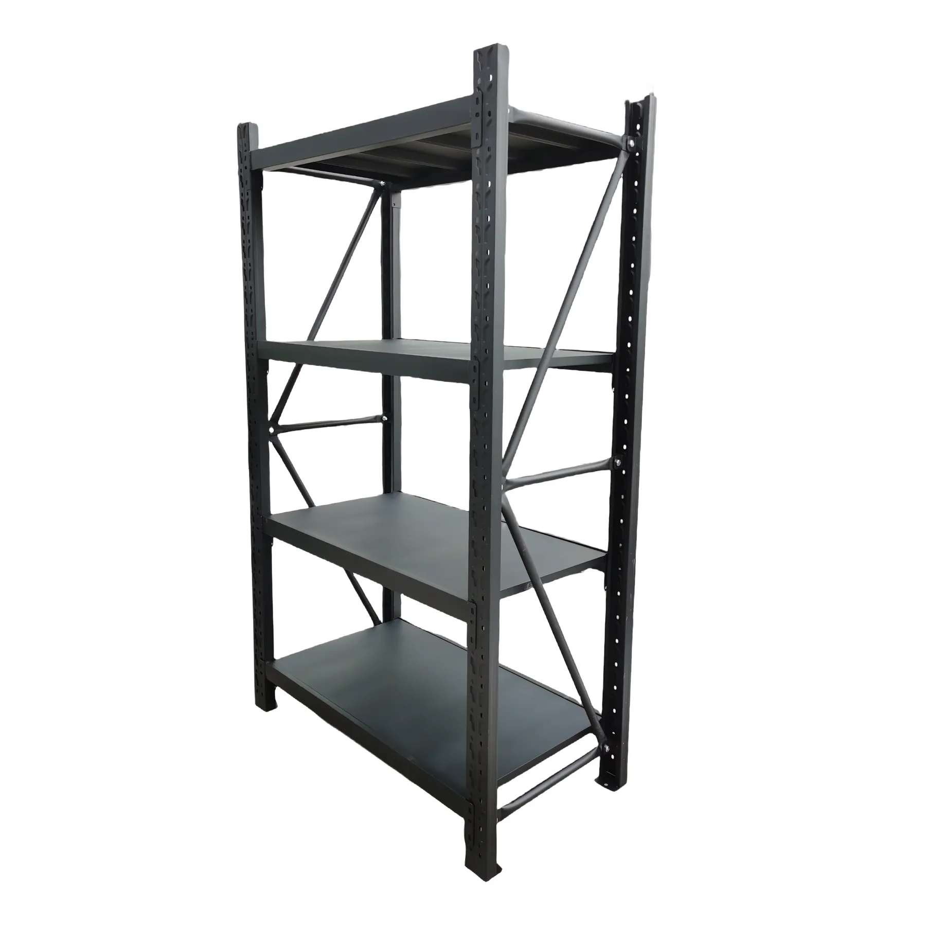1 Bay Longspan Shelving 1500H x 1200W x 600D Black view 1